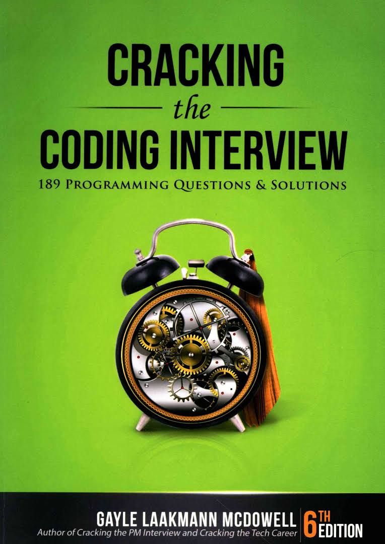 Cover for cracking the coding interview by Gayle Laakmann McDowell.